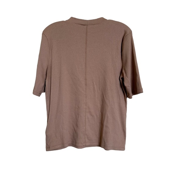 A New Day Women’s Elbow Sleeve Mock Turtleneck T-shirt Tan/Camel Sz XL - Picture 2 of 5